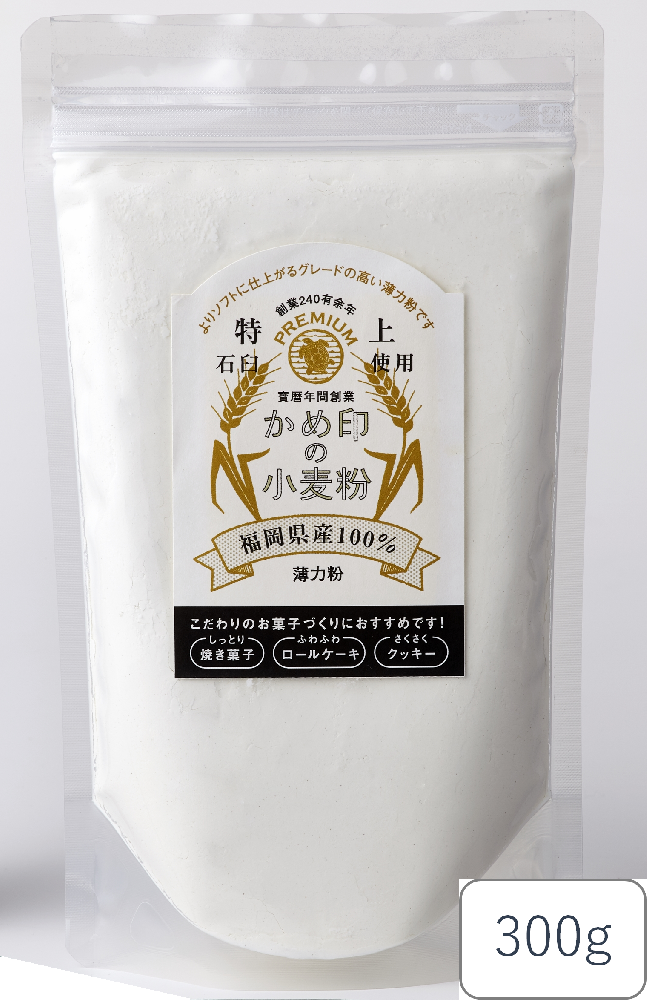 薄力粉 かめ印の小麦粉特上 300g よかもん市場