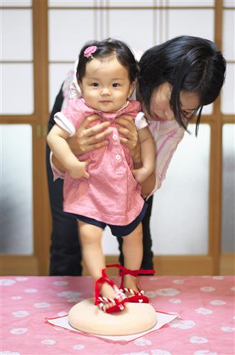 わらじ付 お子様の健やかな成長を祈って 紅白誕生餅 2段2升 よかもん市場