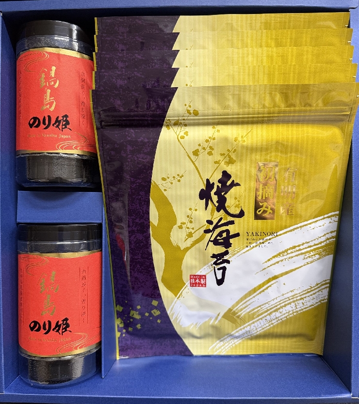 のり姫 焼海苔5袋味付け2本詰め合わせ - よかもん市場