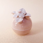 遺骨を家に置く手元供養｜おしゃれ分骨ミニお骨壷・形見入【はなみずき ピンク めしべピンク】英一郎製磁