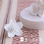 桜一輪チャーム(白磁)