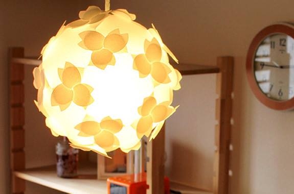 ペンダントライト(シェードのみ)-さくらの花びらが立体的に浮き上がる