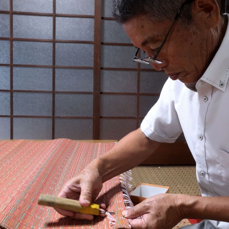 花ござ・掛川織り一畳（赤）｜工房大木...