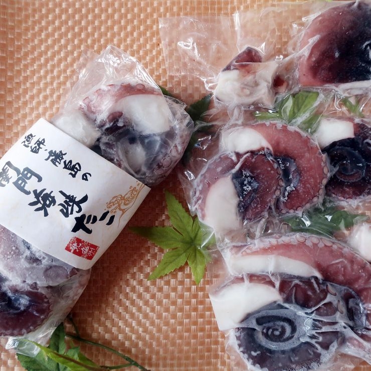 関門海峡たこ刺身・まるごと刺身が美味いお取り寄せ！冷凍真空セットA｜北九州市漁協平松支所・愛海丸
