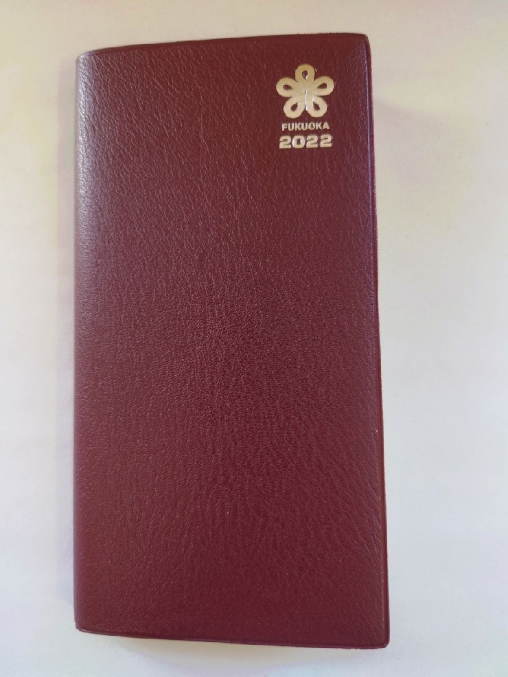 2022年版福岡県民手帳　標準判　ワインレッド